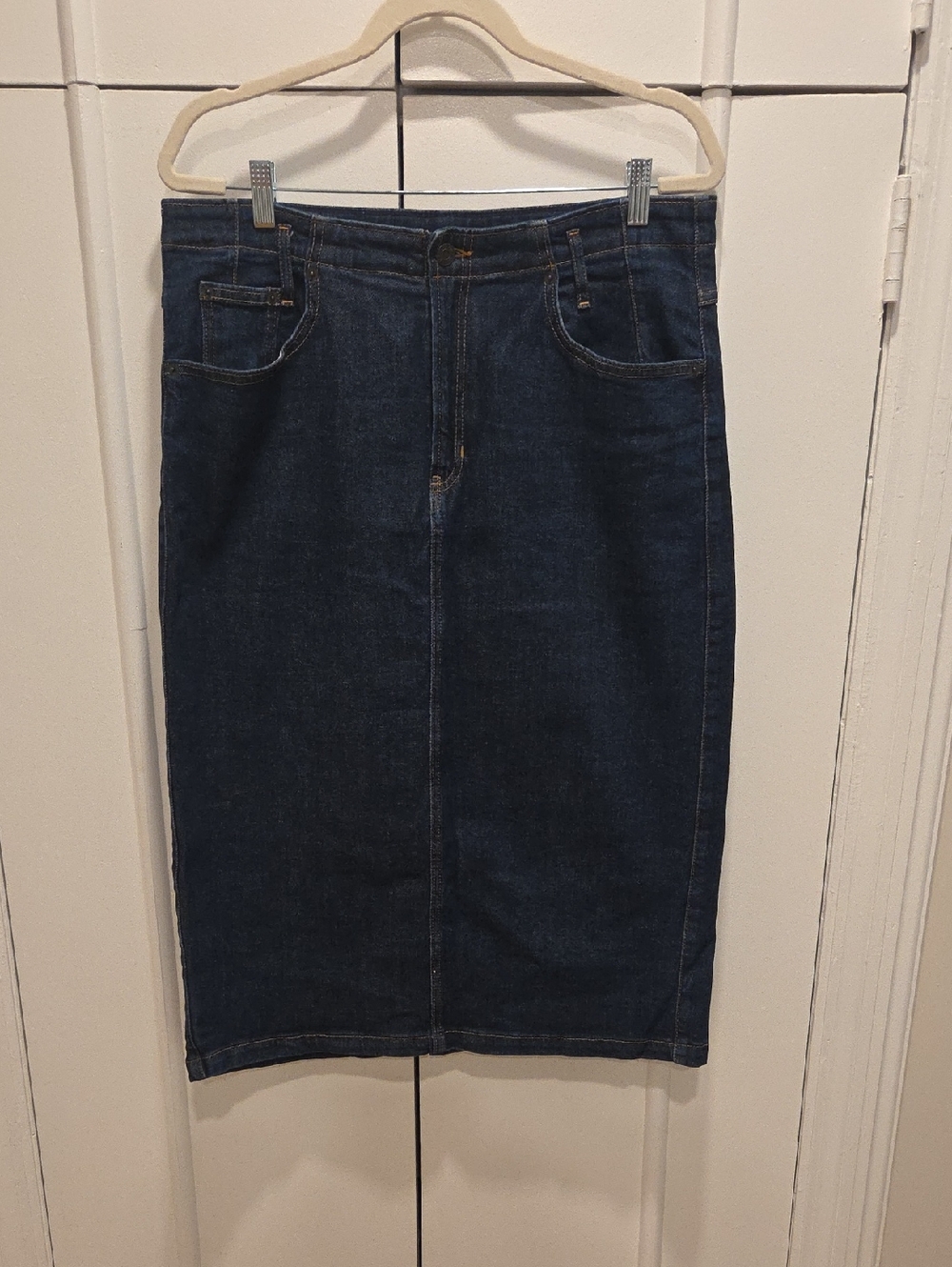 Gap Dark Wash Stretch Denim Pencil Skirt - Classic Style Size 12